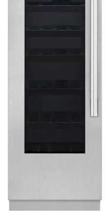 SKS 18" Stainless Steel Left Hinge Column Refrigerator Glass Door Panel Kit-1