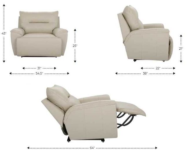 La-Z-Boy® Palmer Stone Manual Reclining Chair and a Half-2
