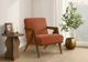 Monarch Specialties Inc. Brown Walnut/Red 30" Accent Chair-1