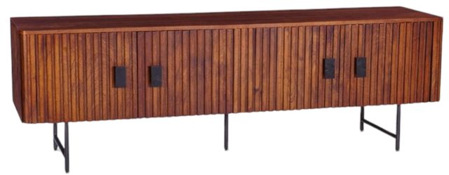 Home Trends & Design Verbania Black/Pecan Brown Cabinet-0