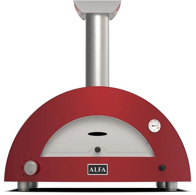 Alfa Moderno 2 Pizze 38" Ruby Red Wood Pizza Oven-0