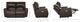 La-Z-Boy® Cassian Dark Chocolate Leather Power Reclining Loveseat with Headrest and Lumbar-1