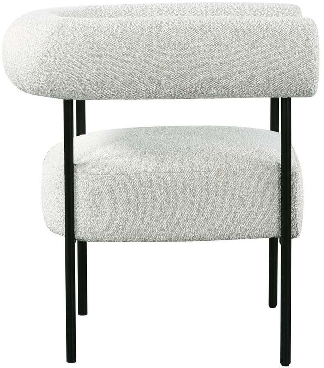 Meridian Furniture Blake Cream/Black Boucle Fabric Accent Chair-2