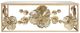 A & B Home Glass Top Coffee Table with Gold Metal Flowers-1