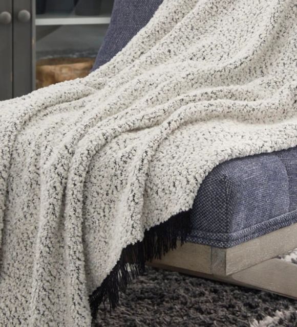Signature Design by Ashley® Leonita 3-Piece Black/White Throws Set-1