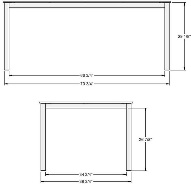 Amisco Customizable Bennington 72" Italian Porcelain Dining Table-1