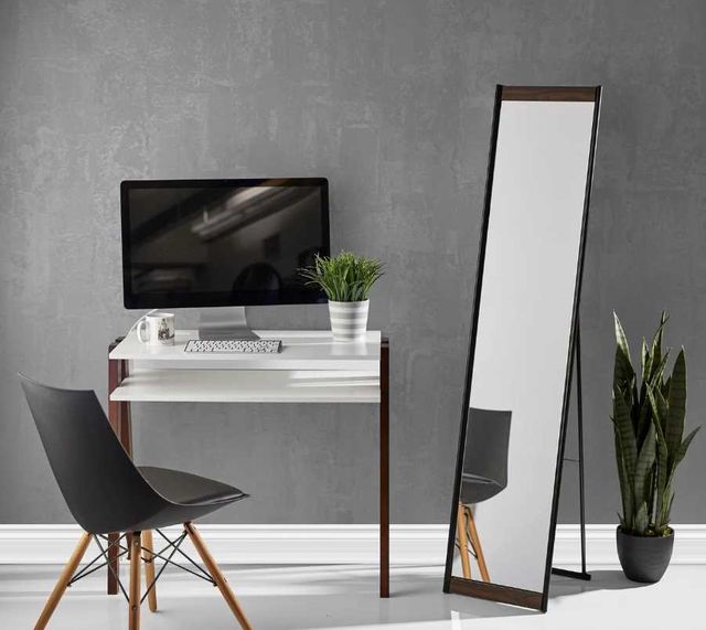 Adesso® Albert Black Floor Mirror-4