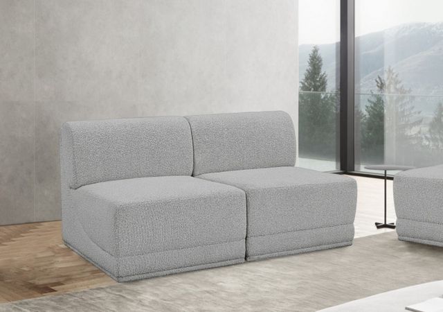 Meridian Furniture Ollie 2-Piece Gray Armless Sofa-3