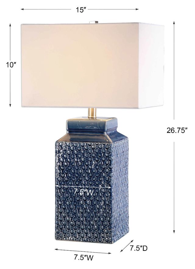 Uttermost® Pero Sapphire Blue Table Lamp-3