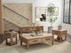 International Furniture Direct Natural Parota Brown End Table-0