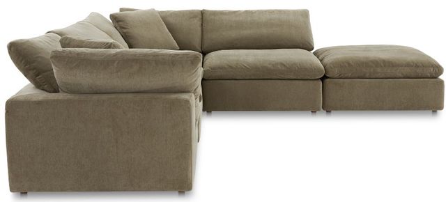 Moe's Home Collection Clay Dream 5-Piece Desert Sage L-Shaped Modular Sectional and Ottoman-3