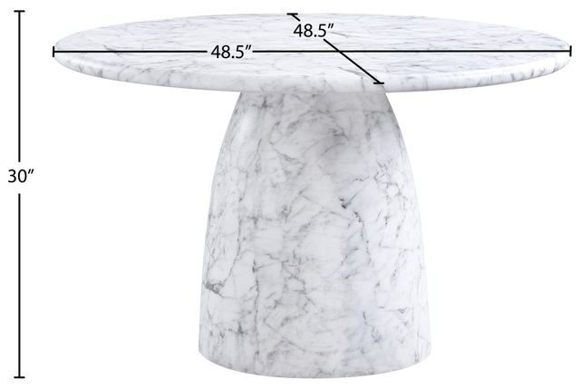 Meridian Furniture Cosenza White 49" Indoor/Outdoor Concrete Dining Table-3