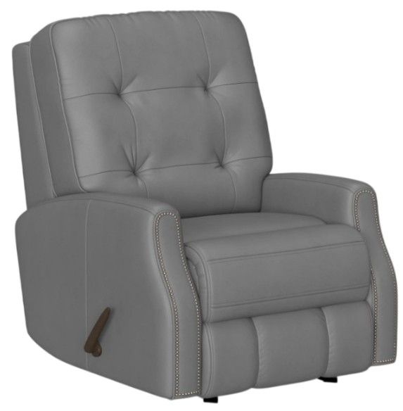 Flexsteel® Customizable Devon Leather Manual Rocking Recliner-0