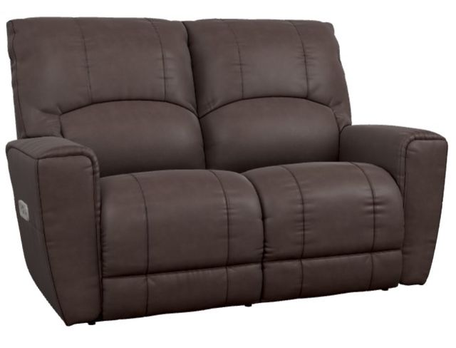 La-Z-Boy® Cassian Walnut Leather Power Reclining Loveseat with Headrest-0