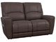 La-Z-Boy® Cassian Walnut Leather Power Reclining Loveseat with Headrest-0
