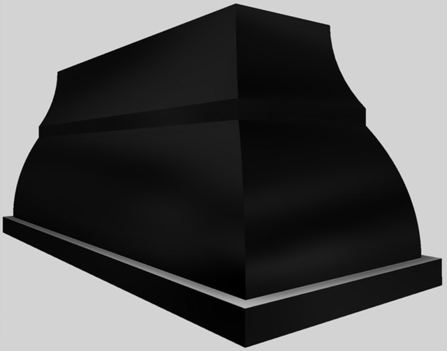 Vent-A-Hood® Designer Series 66" Black Island Range Hood-2