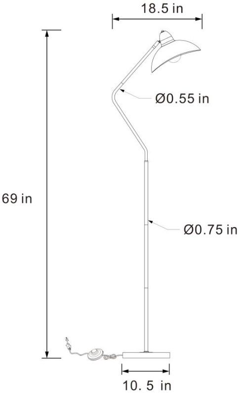 Coaster® Lucien Black Floor Lamp-4