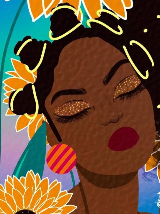Classy Art Sunflower Women by Lorintheory Wall Art-1