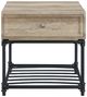 ACME Furniture Brantley II Oak End Table with Sandy Black Base-1