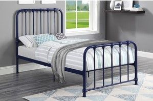 Mazin Furniture Bethany Navy Blue Twin Youth Bed-2