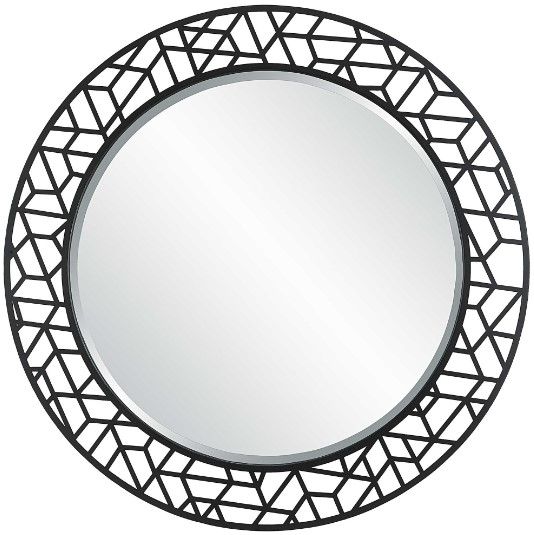 Uttermost® Mosaic Satin Black Mirror-0