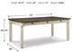 Signature Design by Ashley® Bolanburg Weathered Oak Rectangular Dining Table with Antique White Base-3