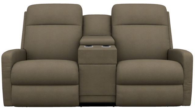 La-Z-Boy® Finley Driftwood Power Wall Reclining Loveseat with Console and Headrest-1