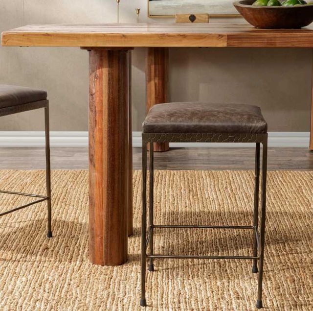 Classic Home Bose Bronze/Cocoa Brown 26" Counter Stool-1