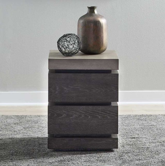 Liberty Furniture Piedmont Ash Chairside Table with Charcoal Base-1