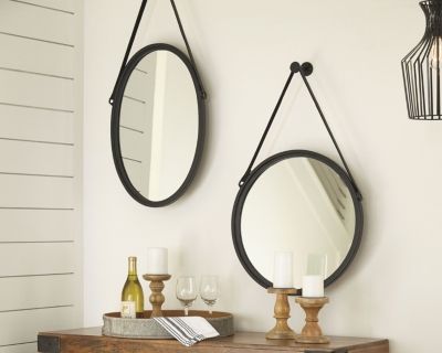 Signature Design by Ashley® Dusan Black Accent Mirror-2