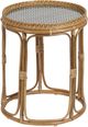 TOV Furniture Lindy Glass Top Side Table with Natural Rattan Frame-0