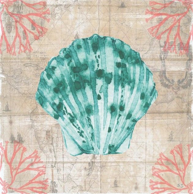Classy Art Coral Cove I by Susan Jill Wall Art-0