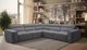 iPowr Cabretta Charcoal 5pc Sectional with Immersive Audio-1
