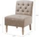 Olliix by Madison Park Beige Lola Tufted Armless Chair-2