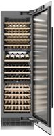 ZLINE Autograph Edition 24 in. 12.4 Cu. Ft. Triple Zone 100 Bottle Column Wine Cooler in Stainless Steel and Matte Black Accents-3