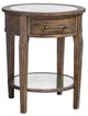 Uttermost® Raelynn Glass Top Lamp Table with Weathered Pecan Base-0