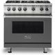 Viking® 5 Series 36" Damascus Gray Pro Style Natural Gas Range-0