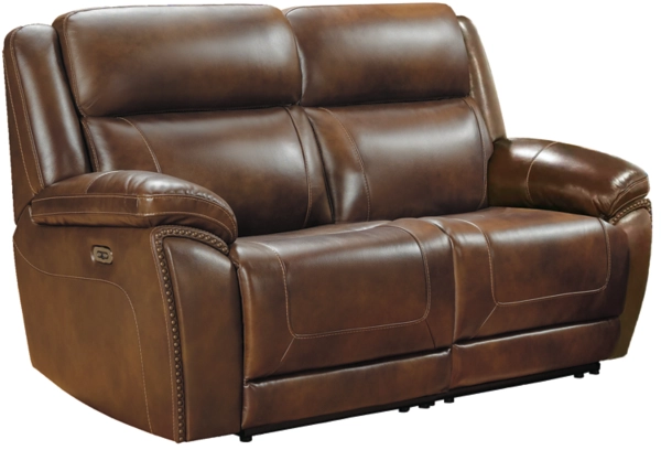 Signature Design by Ashley® Trambley 2-Piece Walnut Power Reclining Sectional-0