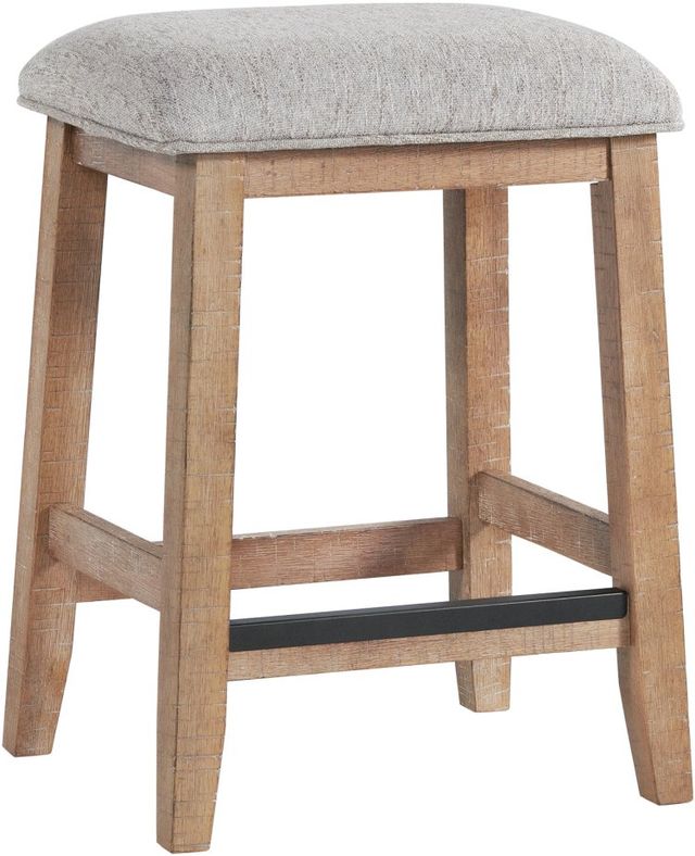 Intercon Highland Gray/Rustic Sandwash Backless Stool-0