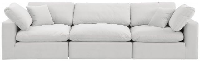 Meridian Furniture Comfy 3-Piece Cream 119" Modular Sofa -1