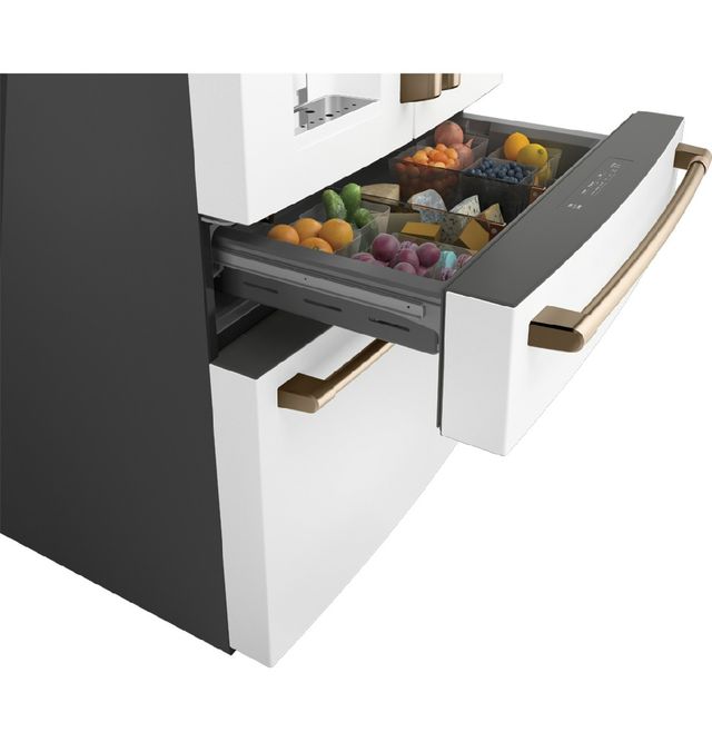 Café™ 36" 27.6 Cu. Ft. ENERGY STAR® Matte White 4-Door French Door Refrigerator-4