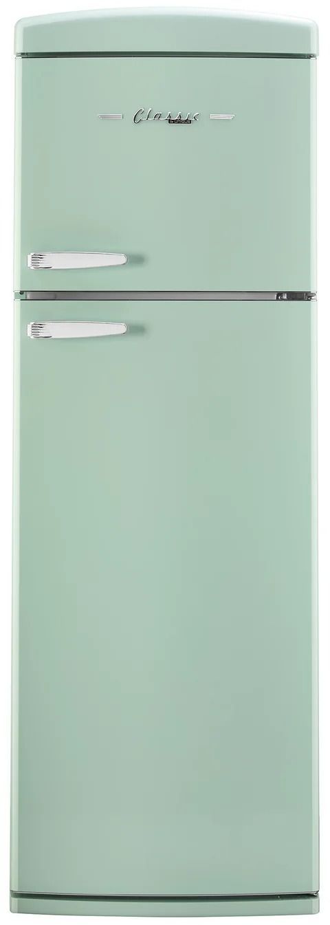 Unique® Appliances Classic Retro 24" 11 Cu. Ft. Summer Mint Green Counter Depth Top Freezer Refrigerator-0