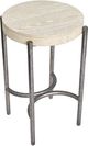 Magnussen Home® Jennings Edgecomb Grey/Weathered Antique Nickel Round Accent Table-3