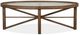 Magnussen Home® Kirkpatrick Weathered Walnut Demilune Cocktail Table with Glass Insert Top-3