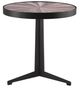 Armen Living Beka Maroon Glass Top Coffee Table with Black Base-0