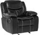 Homelegance® Bastrop Black Manual Glider Recliner-0
