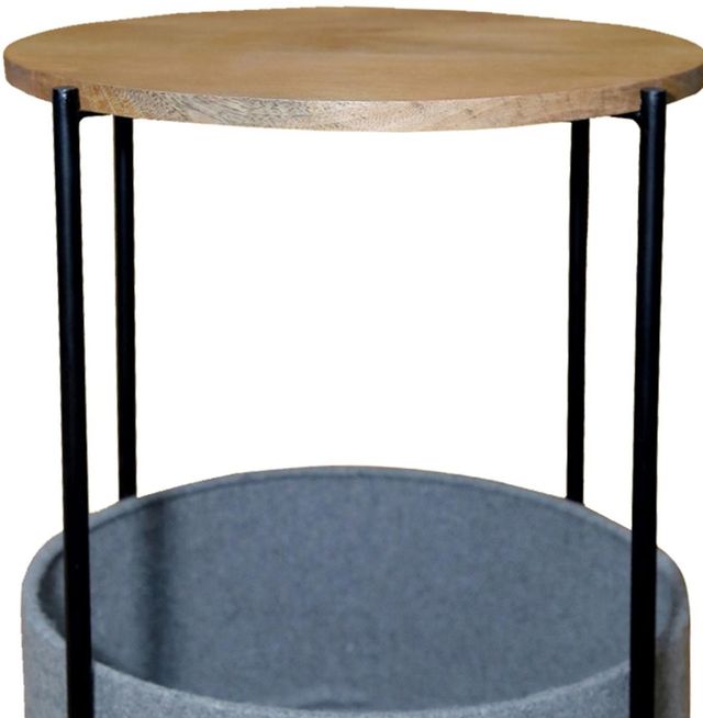 Signature Design by Ashley® Brookway Brown Accent Table with Black Stand and Light Gray Storage-1