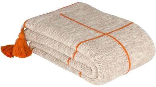 Surya Fleck Burnt Orange/Camel 50"x60" Throw Blanket-2
