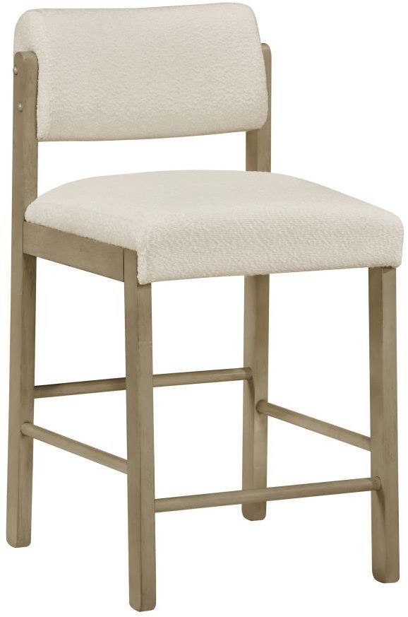 Coaster® Kehoe 2-Piece Cream/Natural Oak Counter Stool Set-3