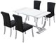Furniture of America® Holstebro 5-Piece Black 60" Dining Table Set with Silver Base-0